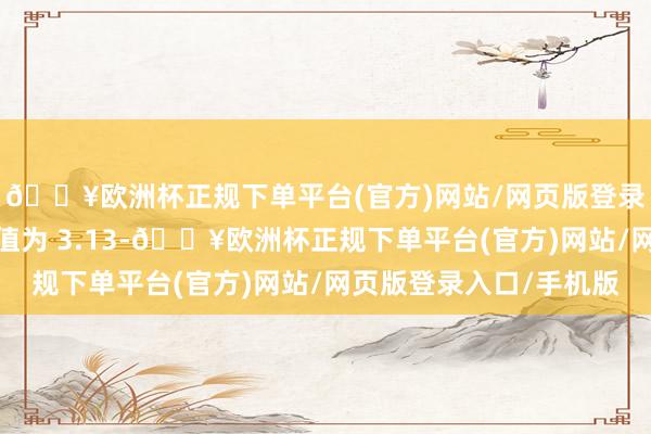 🔥欧洲杯正规下单平台(官方)网站/网页版登录入口/手机版周度均值为 3.13-🔥欧洲杯正规下单平台(官方)网站/网页版登录入口/手机版