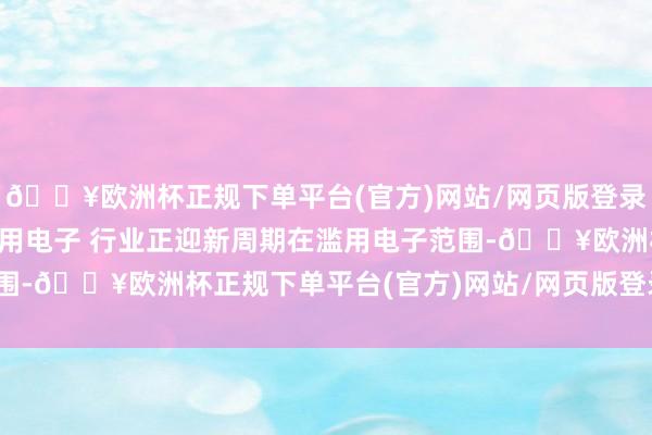 🔥欧洲杯正规下单平台(官方)网站/网页版登录入口/手机版AI重塑滥用电子 行业正迎新周期在滥用电子范围-🔥欧洲杯正规下单平台(官方)网站/网页版登录入口/手机版